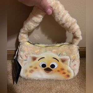 Loungefly Zootopia 2 Officer Clawhauser Cotton Candy Plush Crossbody Bag